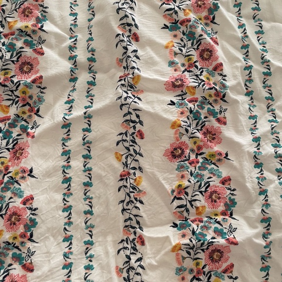 Floral Striped Ruffle Boho Sun Beach Summer Spring Hipster Art Chic Mini Dress - Picture 5 of 6